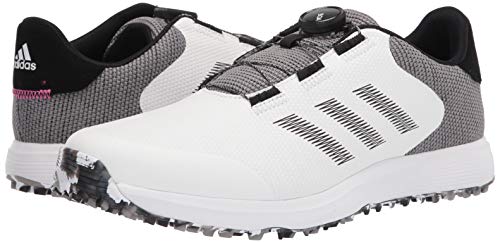 adidas mens Golf Shoe, White/Black/Grey, 10.5 US