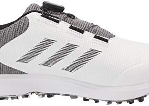 adidas mens Golf Shoe, White/Black/Grey, 10.5 US