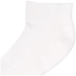 No nonsense womens Soft & Breathable Cushioned Quarter Top Running Socks, White - 9 Pair Pack, 4 10 US