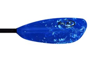 white wolf kayak paddle carbon fiber shaft blue blade