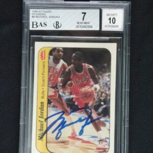 Sports Memorabilia Michael Jordan 1986 Fleer Sticker Signed Upper Deck Uda Rookie Autograph Auto - Basketball Slabbed Rookie Cards