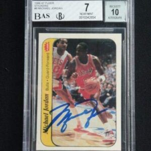 Sports Memorabilia Michael Jordan 1986 Fleer Sticker Signed Upper Deck Uda Rookie Autograph Auto - Basketball Slabbed Rookie Cards