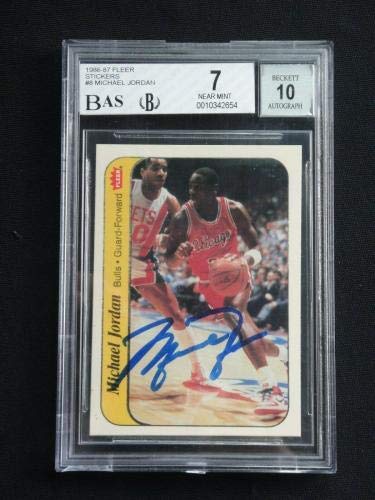 Sports Memorabilia Michael Jordan 1986 Fleer Sticker Signed Upper Deck Uda Rookie Autograph Auto - Basketball Slabbed Rookie Cards