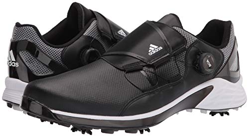 adidas mens Zg21 Boa Golf Shoe, Black/White/Lghsolgre, 7 US