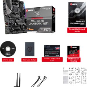 MSI MAG X570 TOMAHAWK WIFI Motherboard (AMD AM4, DDR4, PCIe 4.0, SATA 6Gb/s, M.2, USB 3.2 Gen 2, AC Wi-Fi 6, HDMI, ATX)