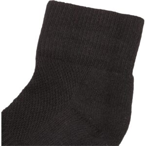 No nonsense womens Soft & Breathable Cushioned Quarter Top Running Socks, Black - 9 Pair Pack, 4 10 US