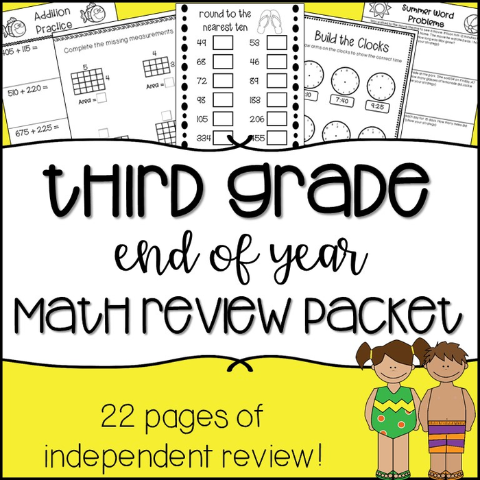 Third Grade Math Review Packet