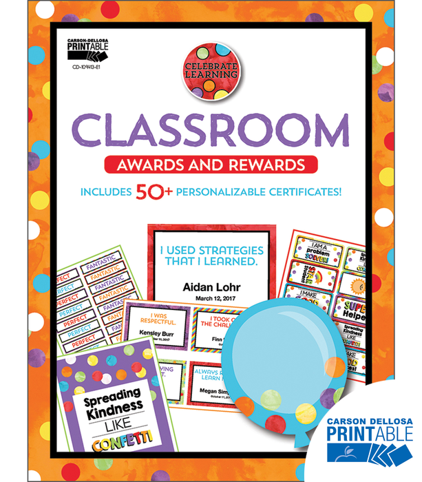 Carson Dellosa | Celebrate Learning Awards and Rewards | Printable