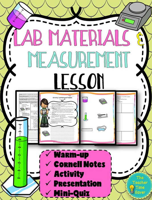 Lab Materials & Measurement Lesson- Science Interactive Notebook