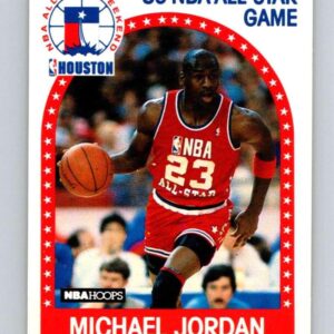 1989-90 Hoops #21 Michael Jordan All-Star NBA Basketball Trading Card Chicago Bulls