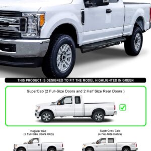 HD Ridez Pocket Drop Steps Armor Compatible with Ford F250 F350 Super Duty 1999-2016 Extended Cab (Side Steps Side Bars)