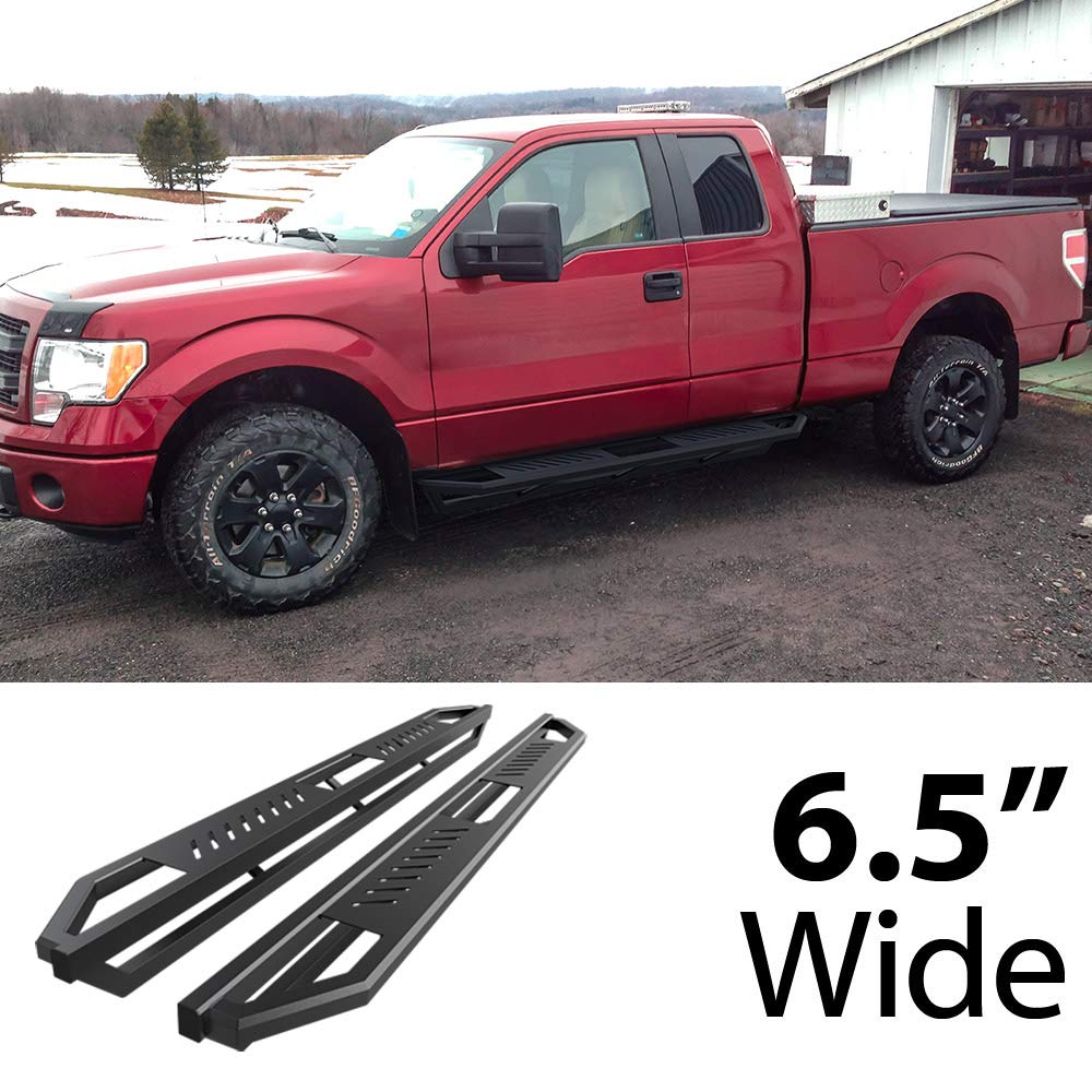 HD Ridez Pocket Drop Steps Armor Compatible with Ford F250 F350 Super Duty 1999-2016 Extended Cab (Side Steps Side Bars)