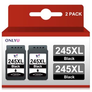 onlyu compatible 245xl ink cartridges combo pack replacement for canon pg 245xl pg243 for pixma mx492 mx490 mg2522 mg2922 mg2520 mg2920 ts3100 ts3122 ts3300 tr4520 tr4522 ip2820 printer 2 black