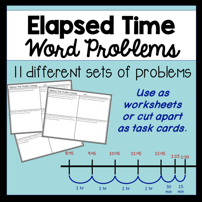 Elapsed Time Word Problems