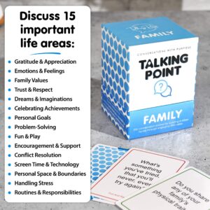 200 Family Conversation Cards - Put Down The Phones & Connect with Family - Get to Know Each Other Better with Meaningful Talk - Let Kids Express Themselves, Great for Dinner Table & Road Trips