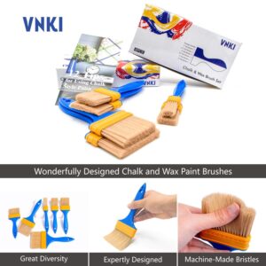 Chalk & Wax Paint Brush for Furniture - VNKI 6PCS Set Paint Brushes for Painting and Refinishing (1,1.5,2,2.5,3,4in …