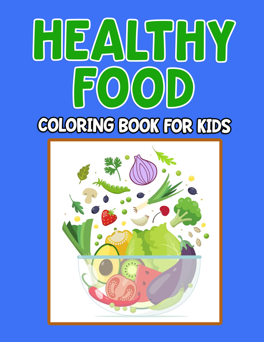 Vegetarian Food Coloring Book Worksheets for Kids Develop Healthy Eating Habits