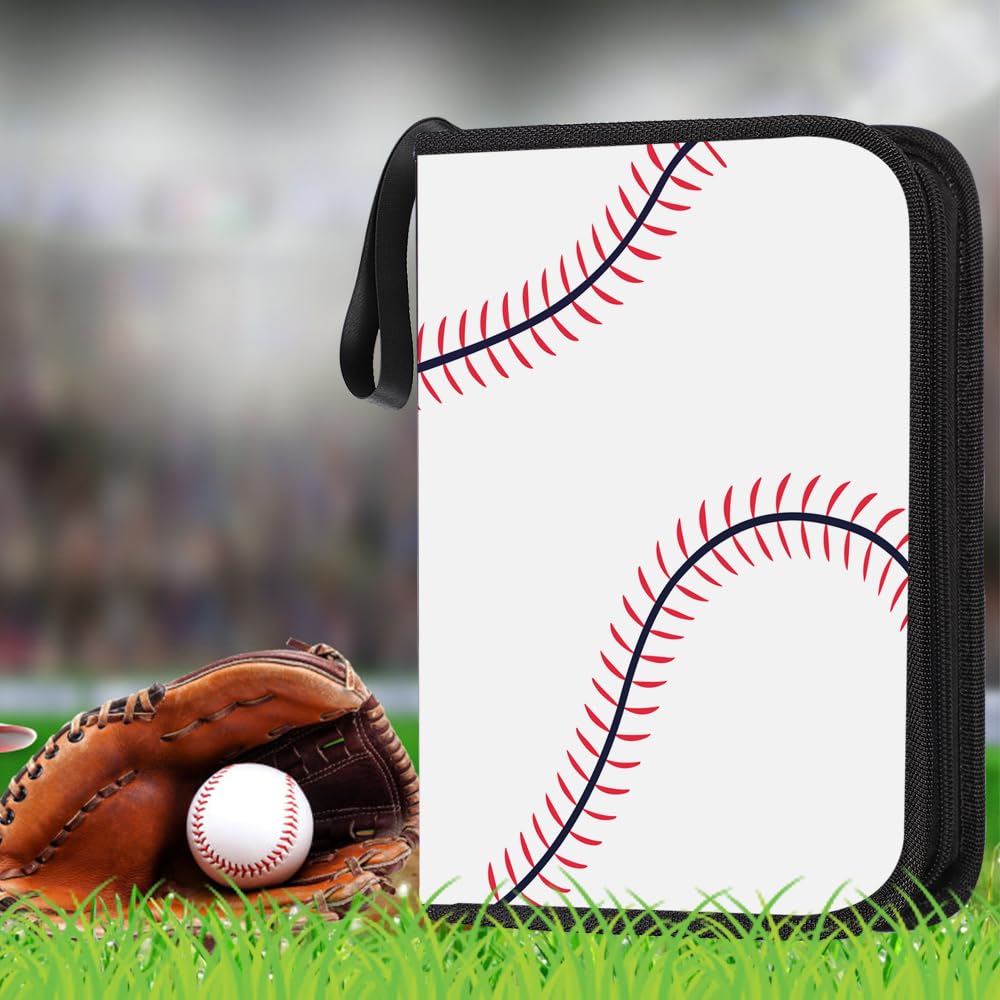 POKONBOY Baseball Card Binder Sleeves for Trading Cards, Baseball Card Sleeves Card Holder Protectors Set for Football Cards and Sports Cards (Holds Up to 400)