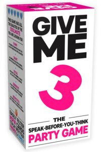 give me 3 - fast paced and hilarious 10 second rule adult party games | 2+ players | card game for adults | travel game | board game for parties and game nights