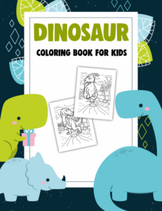 dinosaur coloring book printable worksheets, draw and doodle fun dinosaurs