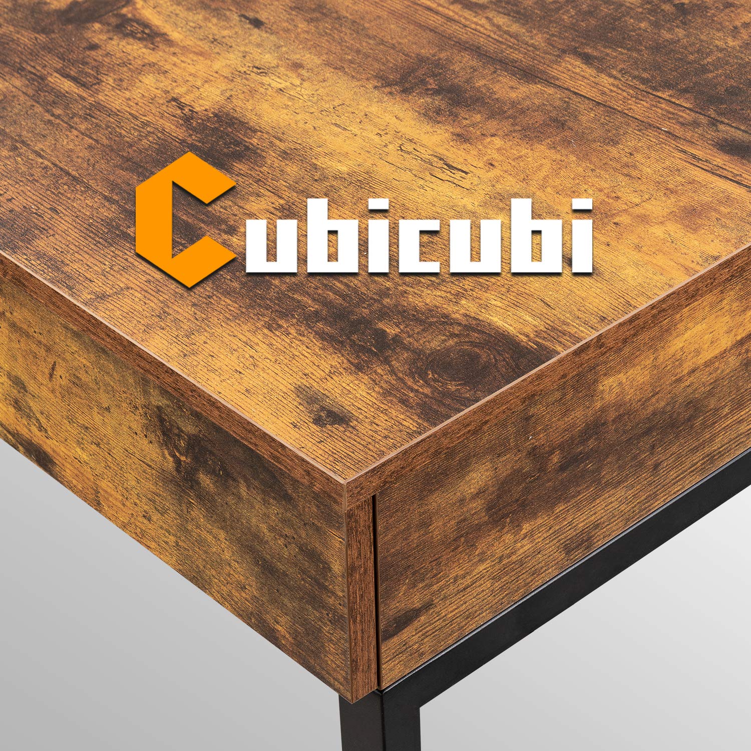 CubiCubi Computer Desk with 2 Storage Drawers, 40 inch Home Office Writing Desk, Study Table for Small Space, Rustic