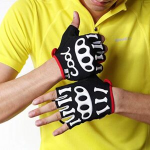 SPAKCT Half Finger Cycling Gloves Road Mountain Bike Gloves for Mens Teen Boys CL006 (L)