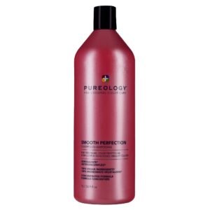 pureology smooth perfection shampoo | for frizzy, color-treated hair | smooths hair & controls frizz | sulfate-free | vegan | updated packaging | 33.8 fl. oz. |