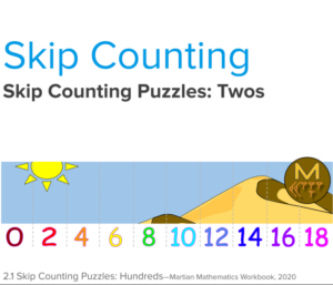 skip counting puzzles: twos