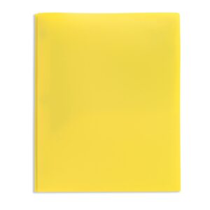 office depot® brand school-grade 3-prong poly folder, letter size, yellow