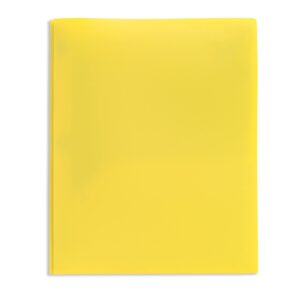 Office Depot® Brand School-Grade 3-Prong Poly Folder, Letter Size, Yellow