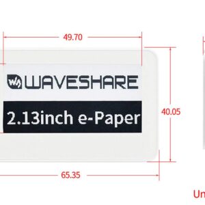 waveshare 2.13 inch Passive NFC-Powered e-Paper,250×122 Pixel, No Battery Required No Messy Wiring Novel Passive NFC Tech Wireless Powering & Data Transfer APP Provided