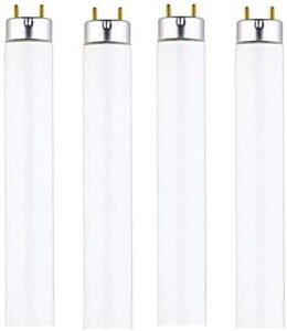 dysmio lighting f17t8-cw 17 watt t8 straight tube, medium bi-pin base, 4100k - cool white 1450 lumens pack of 4