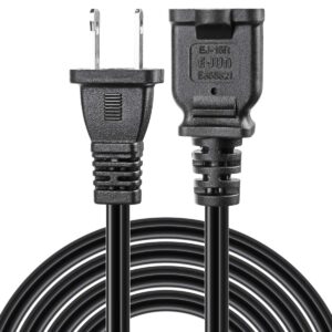 2 Pack Short US AC Power Extension Cable Cord SPT-2 16AWG/2C 125V 13A 2-Prong Polarized Male to Female Extension Cord for NEMA 1-15P to NEMA 1-15R 1FT