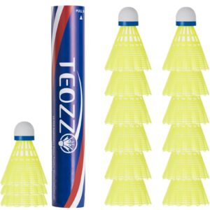 teozzo badminton birdies shuttlecocks nylon pack of 12 stable and sturdy high speed shuttles for indoor and outdoor training sports