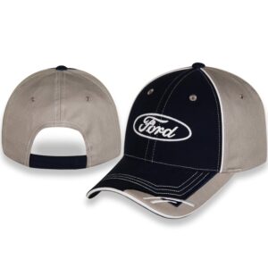 cfs ford racing hat for men - blue gray ford baseball cap white oval logo