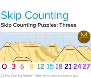 skip counting puzzles: threes