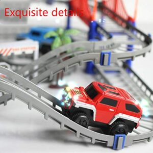 Race Tracks Toys for Kids Boys Girls Electric Car Create a Variety of Tracks 3 4 5 6 Year Old Boys Girls Best Gift (Colorful)