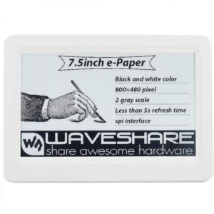 waveshare 7.5inch passive nfc-powered e-paper display black/white e-ink screen, wireless powering and data transfer no battery required, refresh by smartphone with nfc function or nfc reader
