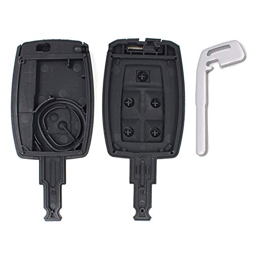 Keymall keyless Entry Replacement Remote Key Shell Case Blank 5B Fob for Volvo C30 C70 V50 S40 FCC ID: KR55WK49259