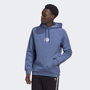 adidas LOUNGEWEAR Adicolor 3D Trefoil Graphic Hoodie Men's, Blue, Size M