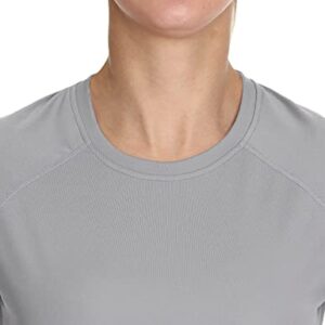 BALEAF Women's UPF 50+ UV Protection Shirts Short Sleeve T-Shirts SPF Sun Shirts Quick Dry Outdoor Performance Tops Light Grey Size S