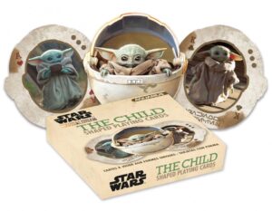 aquarius star wars playing cards - the mandalorian 'baby yoda' the child shaped deck of cards for your favorite card games - officially licensed star wars merchandise & collectibles