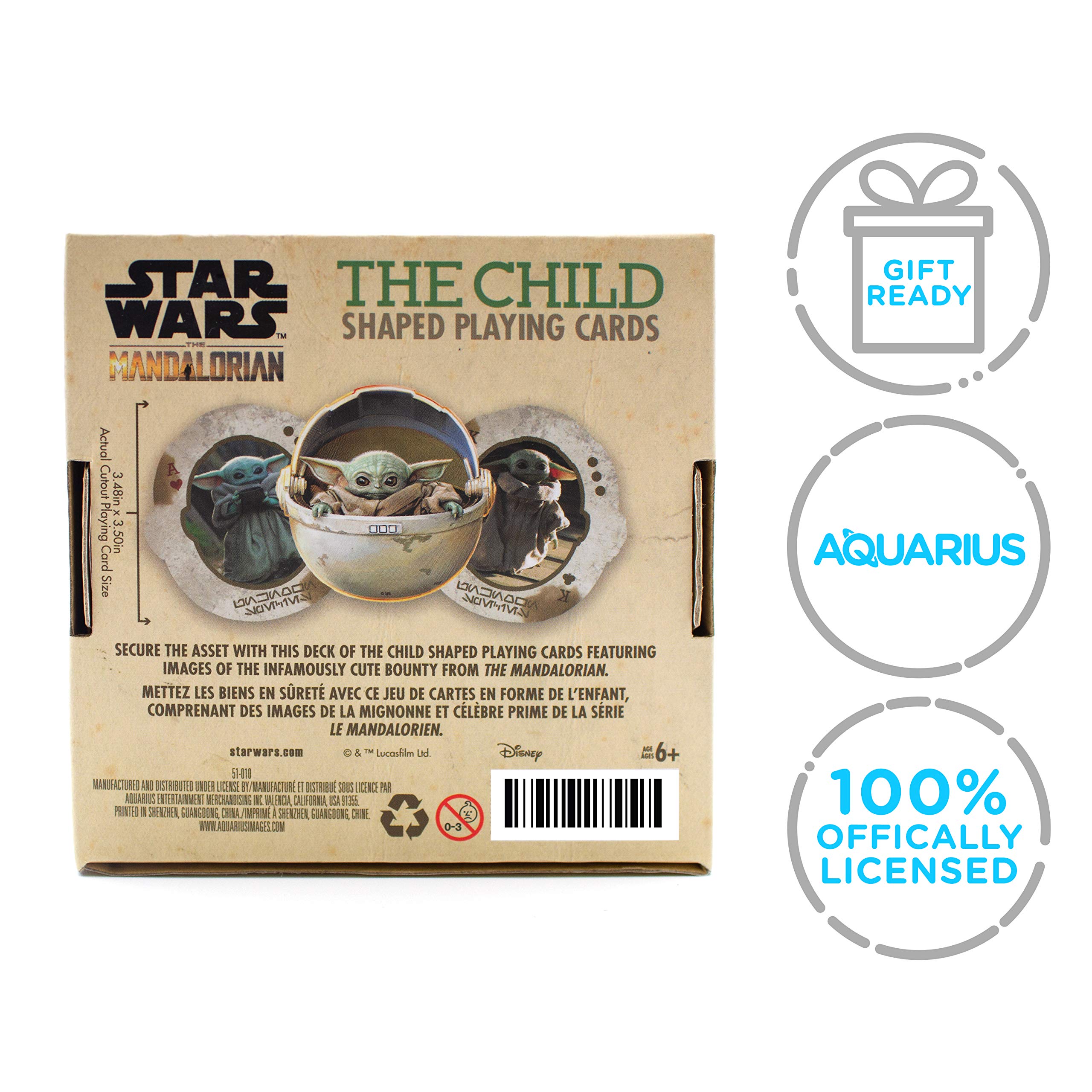 AQUARIUS Star Wars Playing Cards - The Mandalorian 'Baby Yoda' The Child Shaped Deck of Cards for Your Favorite Card Games - Officially Licensed Star Wars Merchandise & Collectibles