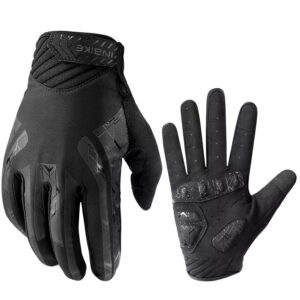 inbike cycling gloves gel bike gloves for men full finger bicycle gloves with shock-absorbing pad black large