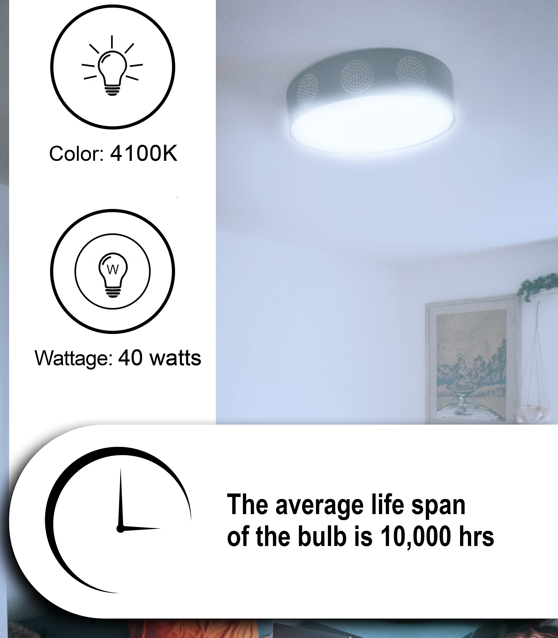 Ciata FC16T9/CW Fluorescent T9 Circline Ceiling Light Bulb, 40 Watt, 4100K - 2 Pack