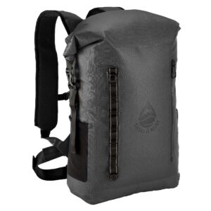 skog Å kust backsåk pro waterproof floating backpack with exterior airtight zippered pocket | grey, 35l