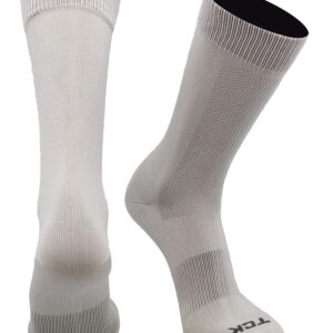 TCK Skate Liner Hockey Socks Crew Length (Grey, Small)