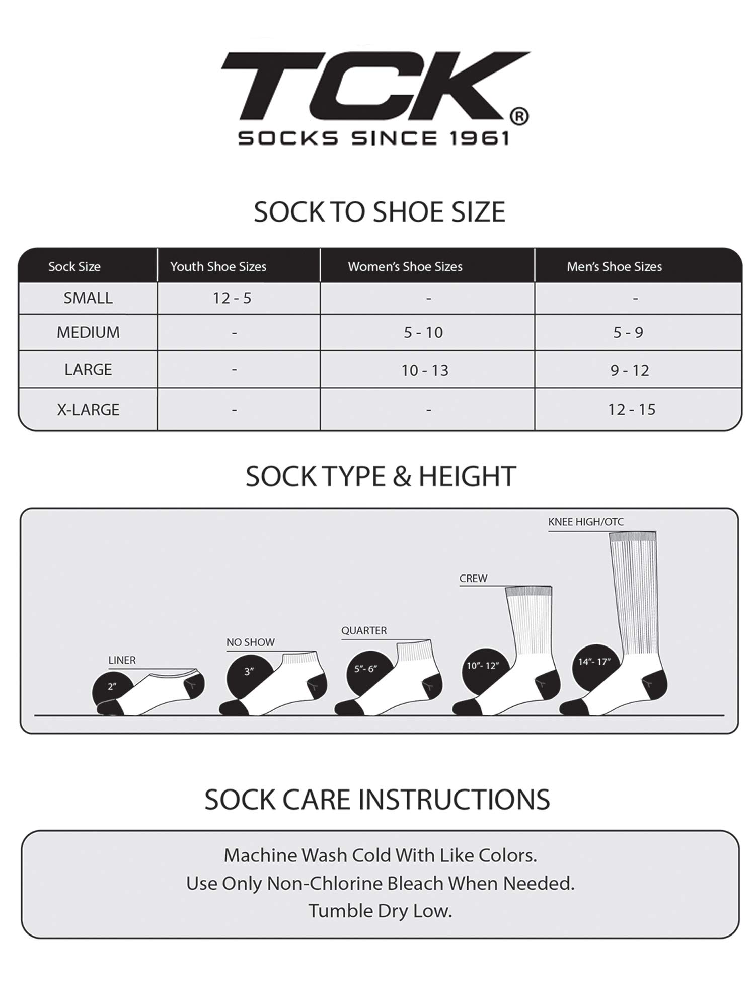 TCK Skate Liner Hockey Socks Crew Length (Grey, Small)