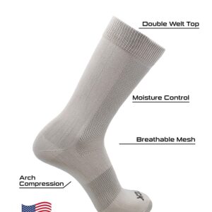 TCK Skate Liner Hockey Socks Crew Length (Grey, Small)