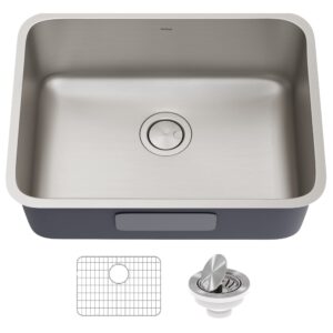 kraus dex 25-inch undermount 16 gauge stainless steel single bowl kitchen sink, ka1us25b